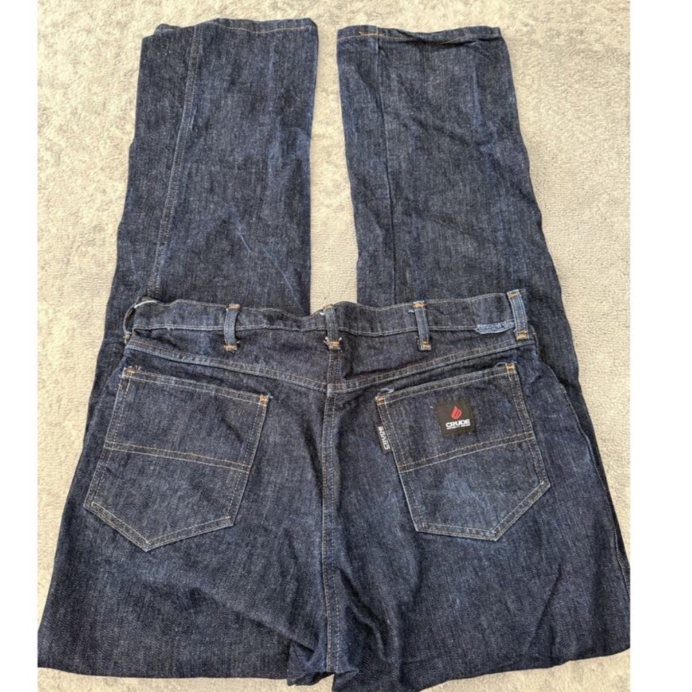 Crude Flame Resistant CAT 2 FR Jeans Mens 36x36 Blue Denim Westex Indigo